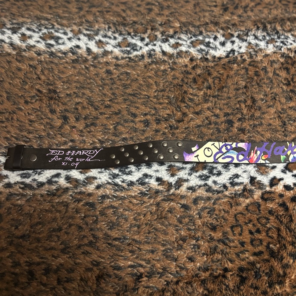 Ed Hardy Black and Purple Belt